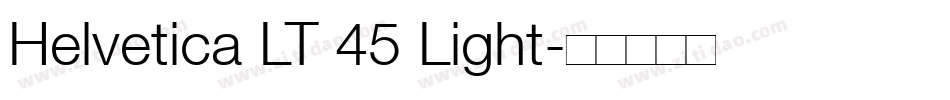 Helvetica LT 45 Light字体转换